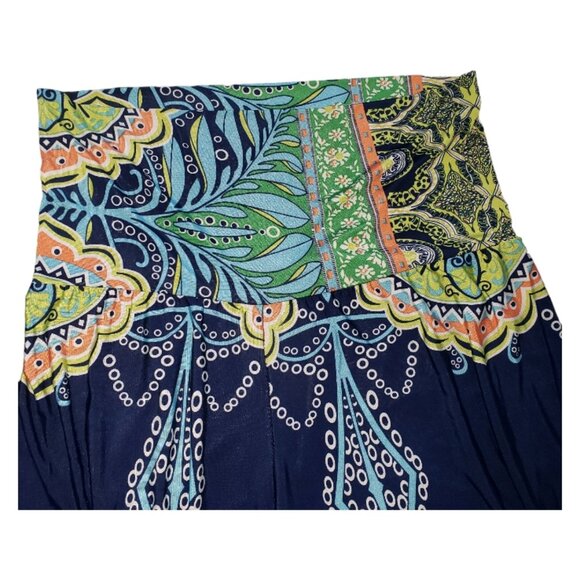 CT679 Mosaic Pattern Wide Leg Waist Pant L - Picture 4 of 4